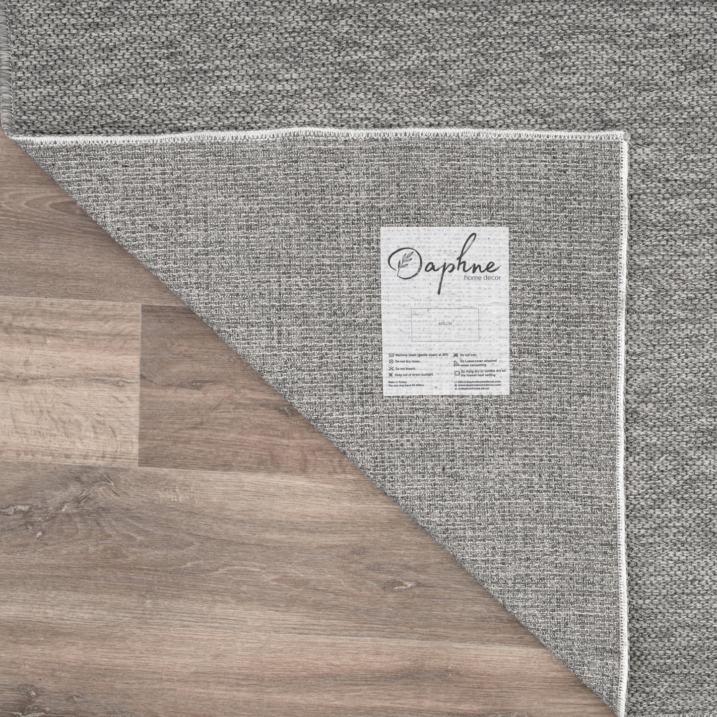 Jute Rug - Woven, Machine Washable & Non-Slip Carpet - Natural,Gray