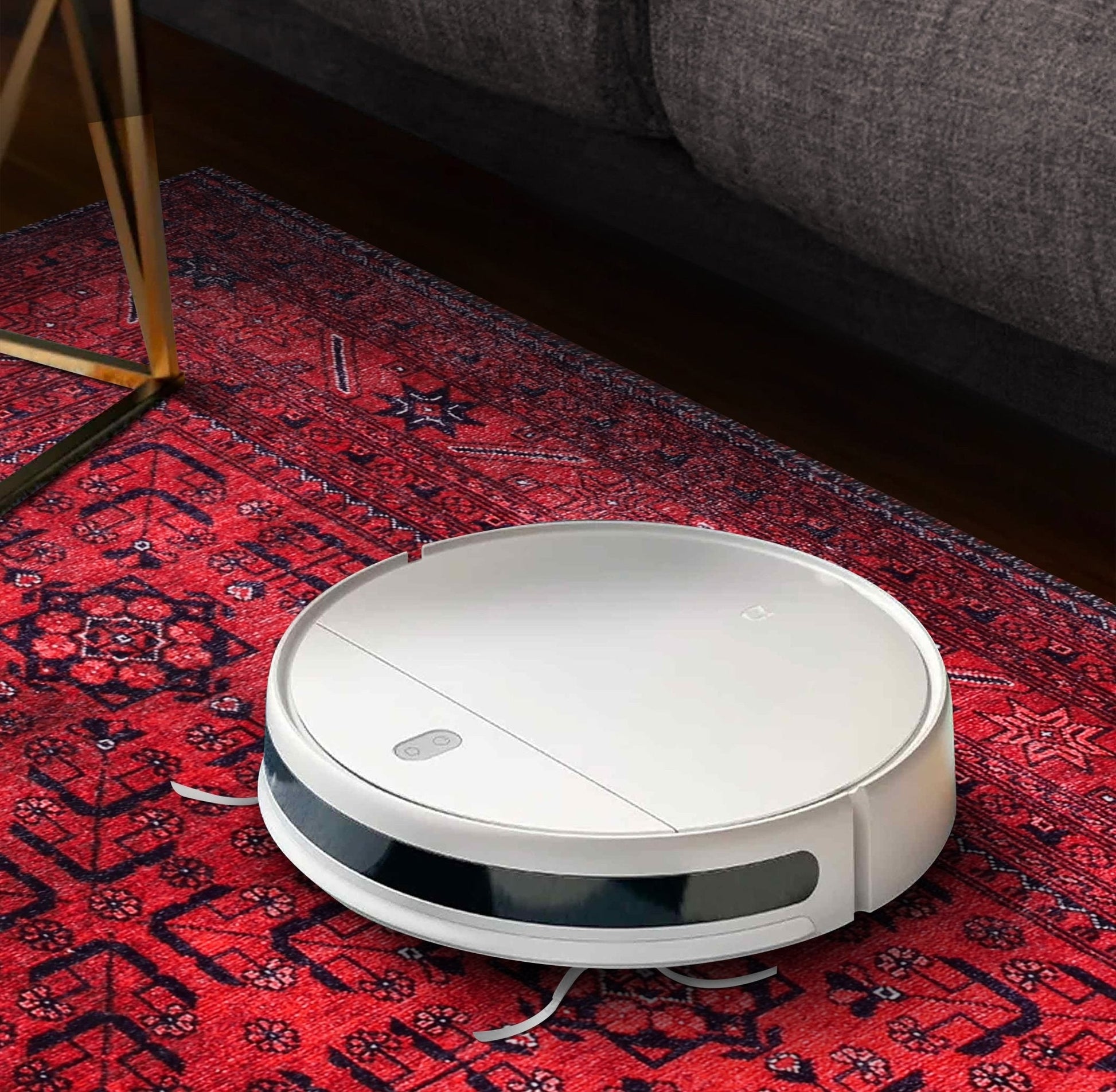 Machine Washable Rug | Red Vintage Rug - Non Slip - Daphne Home Decor