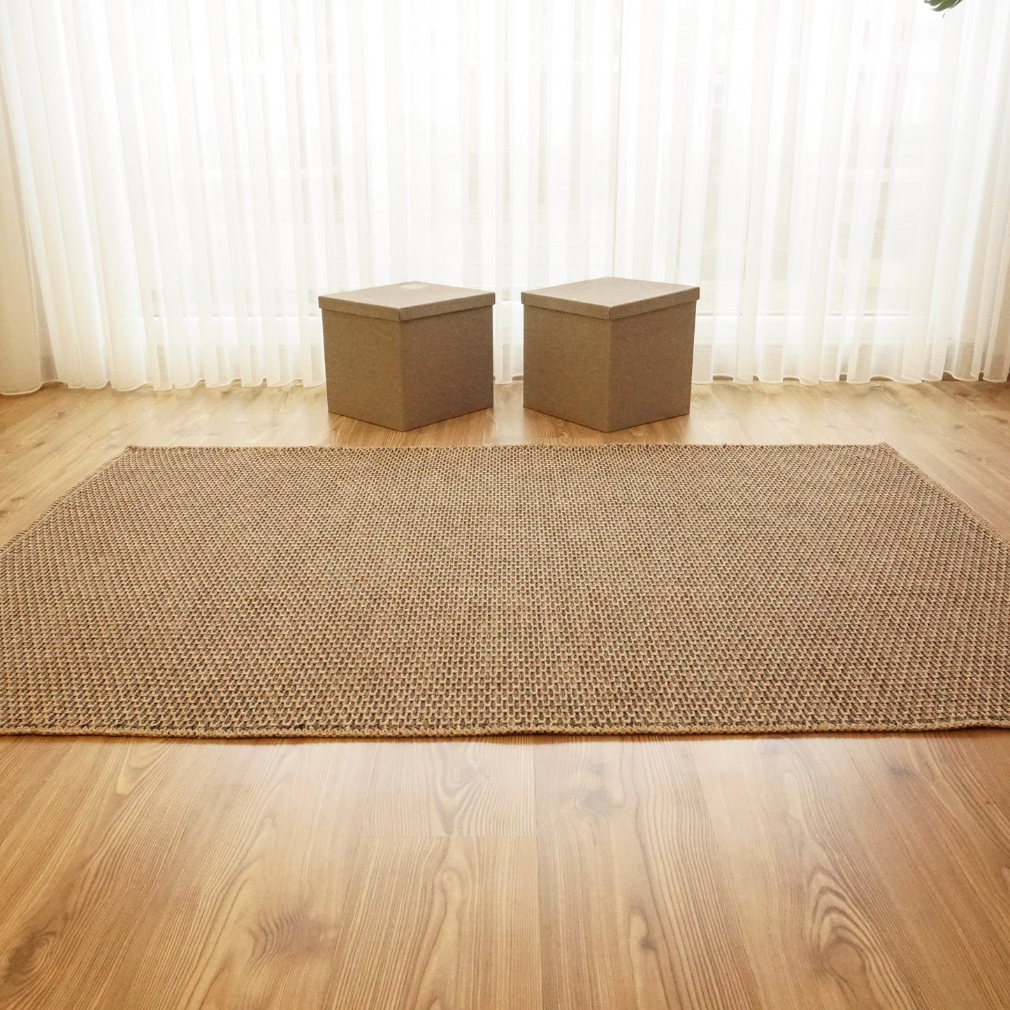 Washable Rug | Jute Rug | Non Slip | Brown&Black