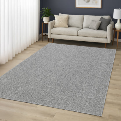 Jute Rug - Woven, Machine Washable & Non-Slip Carpet - Natural,Gray