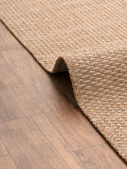 Jute Rug | Machine Washable Rug - Non Slip - Brown&Ivory - Daphne Home Decor